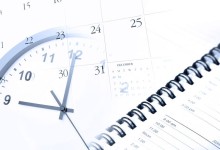 Stationery and clock